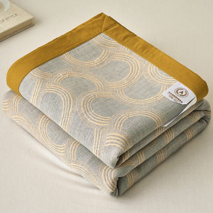 Ownkoti Reversible Geometric Jacquard Cotton Gauze Quilt - image 1