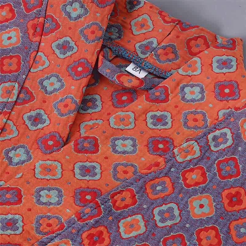 Ownkoti Vintage Geometric Kids' Cotton Kimono Robe - image 4