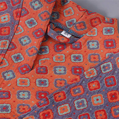 Ownkoti Vintage Geometric Kids' Cotton Kimono Robe - image 4