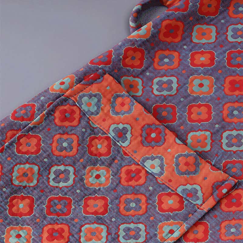 Ownkoti Vintage Geometric Kids' Cotton Kimono Robe - image 5