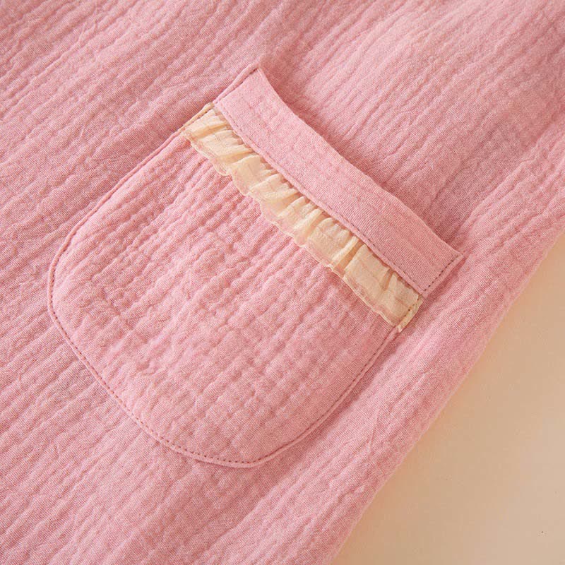 Ownkoti Ruffle Trim Kids' Cotton Muslin Robe - image 6