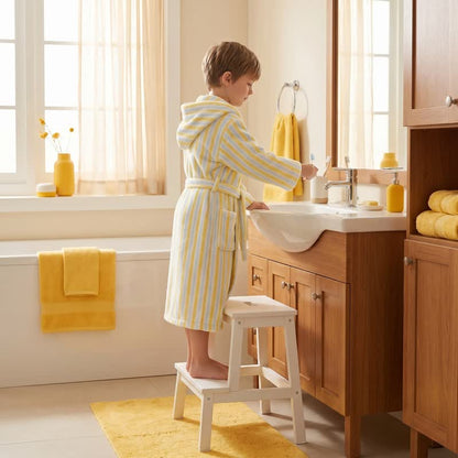 Ownkoti Pastel Stripe Cotton Kids Bathrobe - image 2