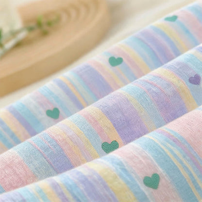 Ownkoti Pastel Rainbow Stripe Soft Bedding Set - image 3