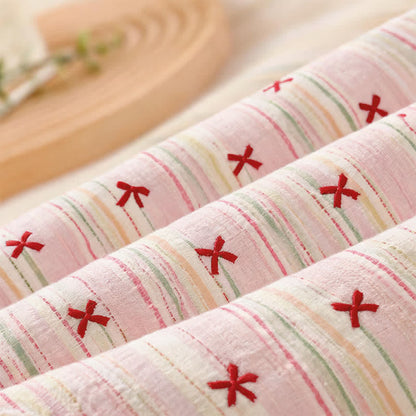Ownkoti Sweet Blush Bow Jacquard Bedding Set  - image 3