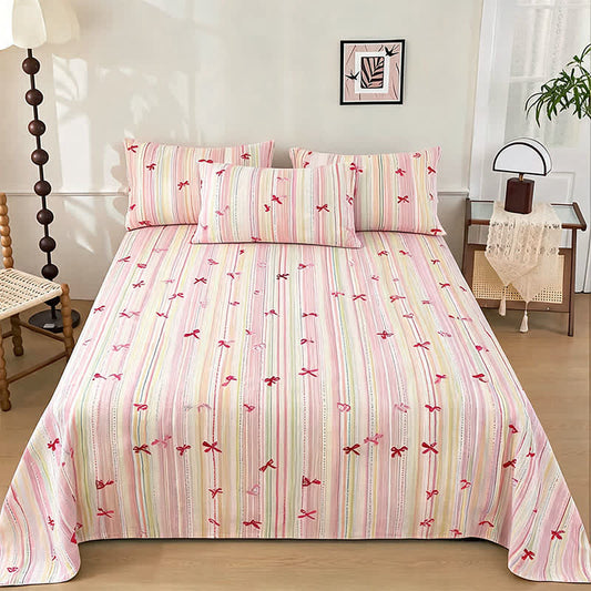 Ownkoti Sweet Blush Bow Jacquard Bedding Set  - Pink - Bedding Set - King - image 0