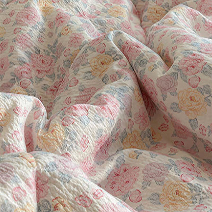 Ownkoti Blush Rose Ruffle Lace Summer Bedding Set - image 4