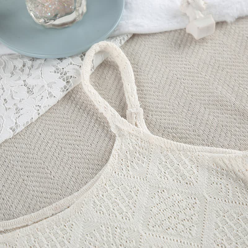 Ownkoti Beige Jacquard Cami Shorts pajama Set - image 8