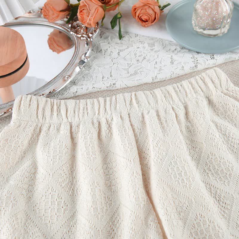 Ownkoti Beige Jacquard Cami Shorts pajama Set - image 9