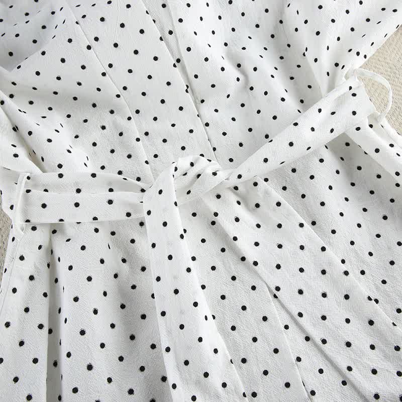 Ownkoti Polka Dot Cotton Kimono Pajama Set - image 5