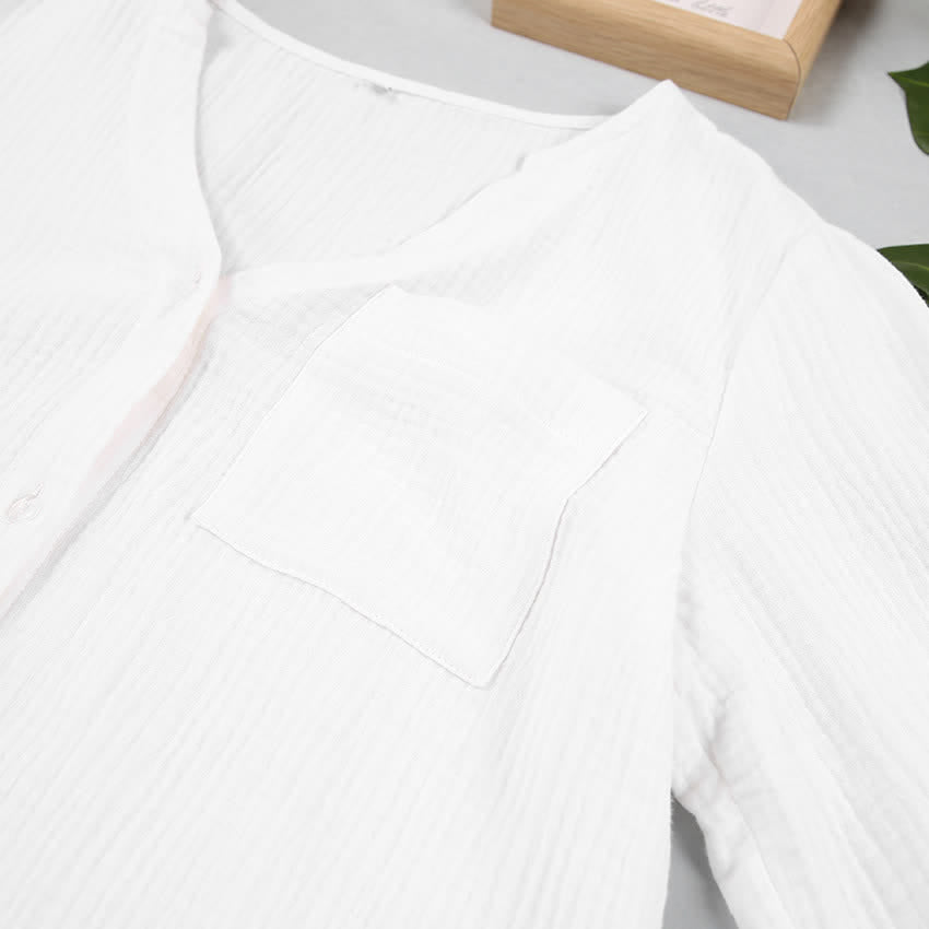Ownkoti Long Sleeve Top & Shorts Pajama Set - image 6