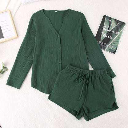 Ownkoti Long Sleeve Top & Shorts Pajama Set - image 16
