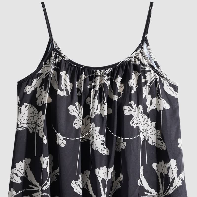 Ownkoti Black Floral Cami Shorts Pajama Set - image 7