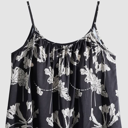 Ownkoti Black Floral Cami Shorts Pajama Set - image 7