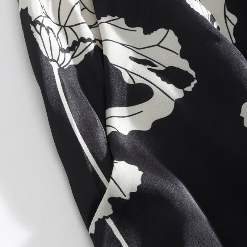 Ownkoti Black Floral Cami Shorts Pajama Set - image 10