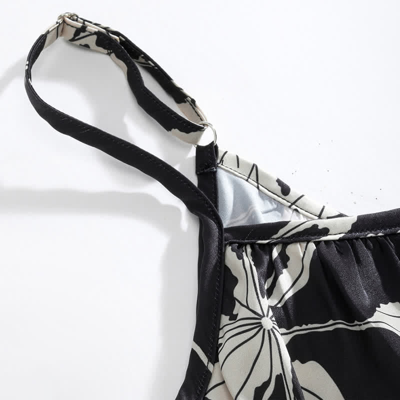 Ownkoti Black Floral Cami Shorts Pajama Set - image 9