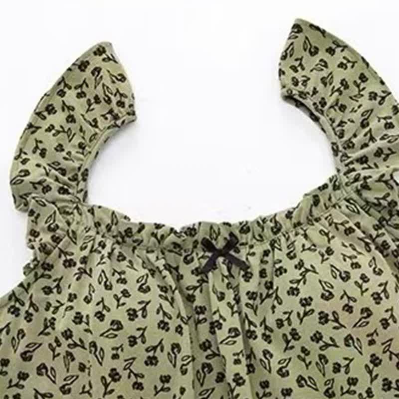 Ownkoti Olive Floral Ruffle Cami Pajama Set - image 6