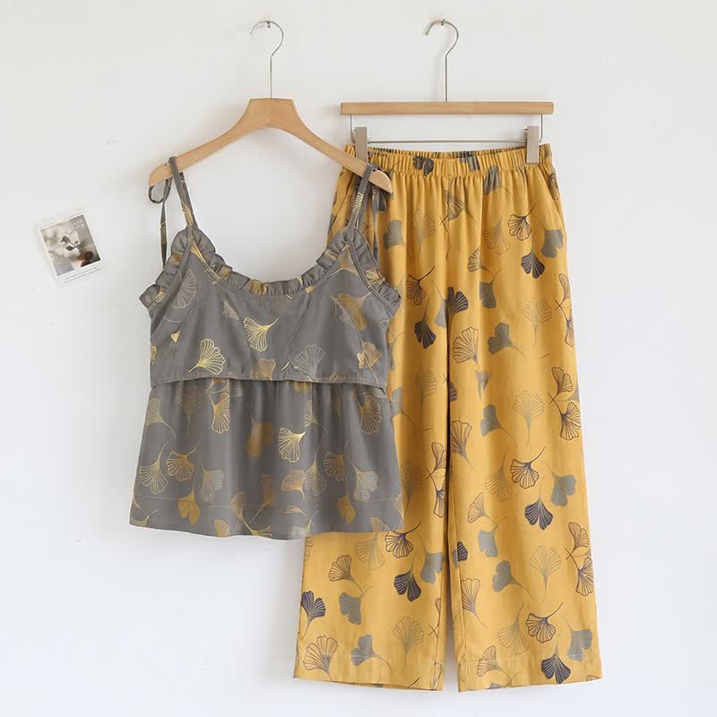 Ownkoti Ginkgo Cami Top & Pants Pajama Set - image 29