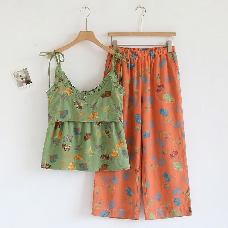 Ownkoti Ginkgo Cami Top & Pants Pajama Set - image 21