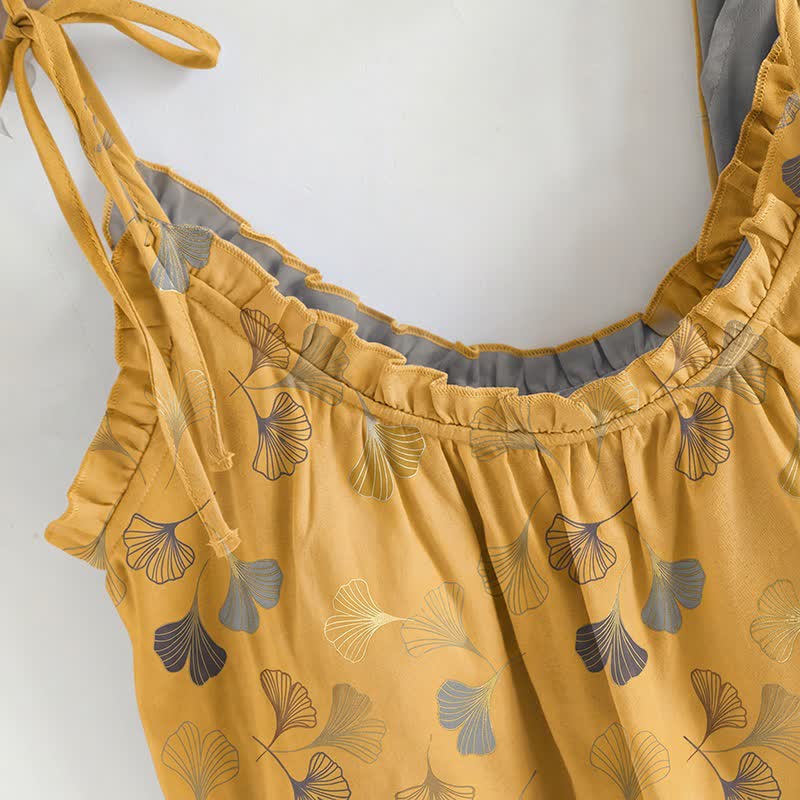 Ownkoti Ginkgo Cami Top & Pants Pajama Set - image 26
