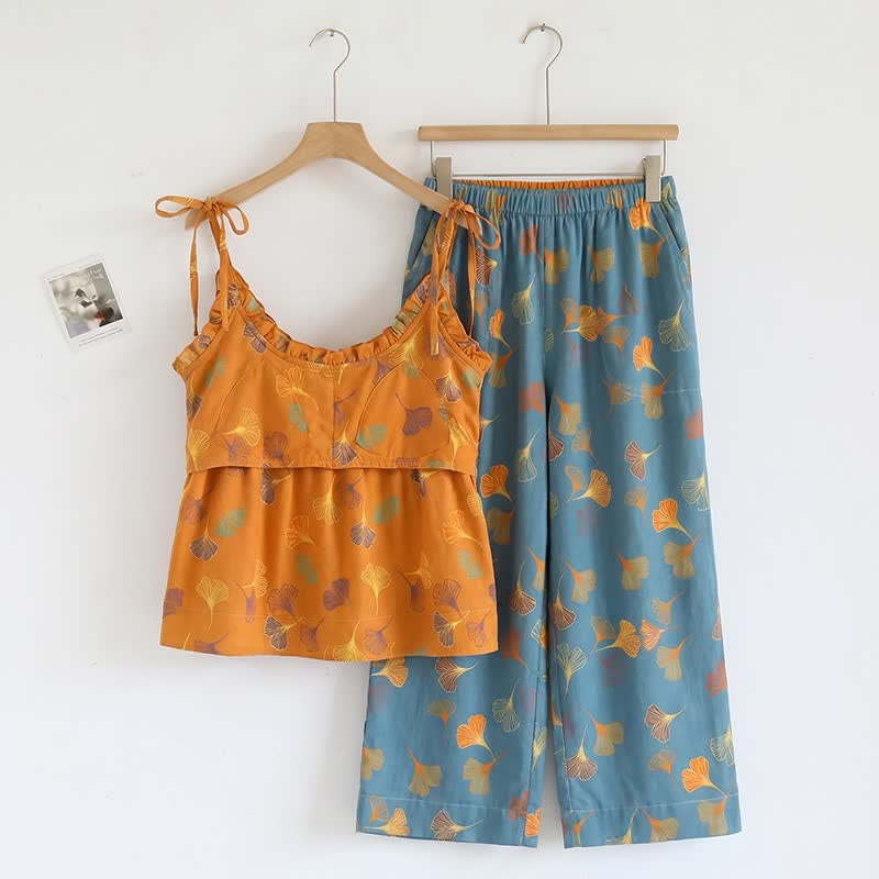 Ownkoti Ginkgo Cami Top & Pants Pajama Set - image 5