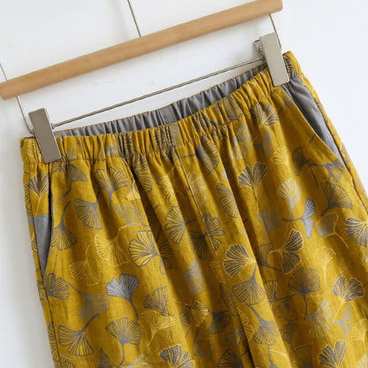 Ownkoti Ginkgo Leaf Cami Top & Pants Pajama Set - image 2