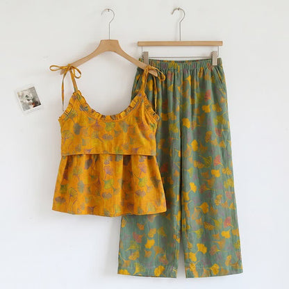 Ownkoti Ginkgo Cami Top & Pants Pajama Set - image 13
