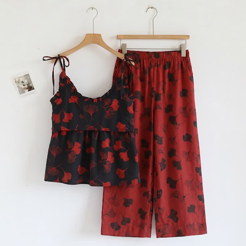 Ownkoti Ginkgo Cami Top & Pants Pajama Set - image 25