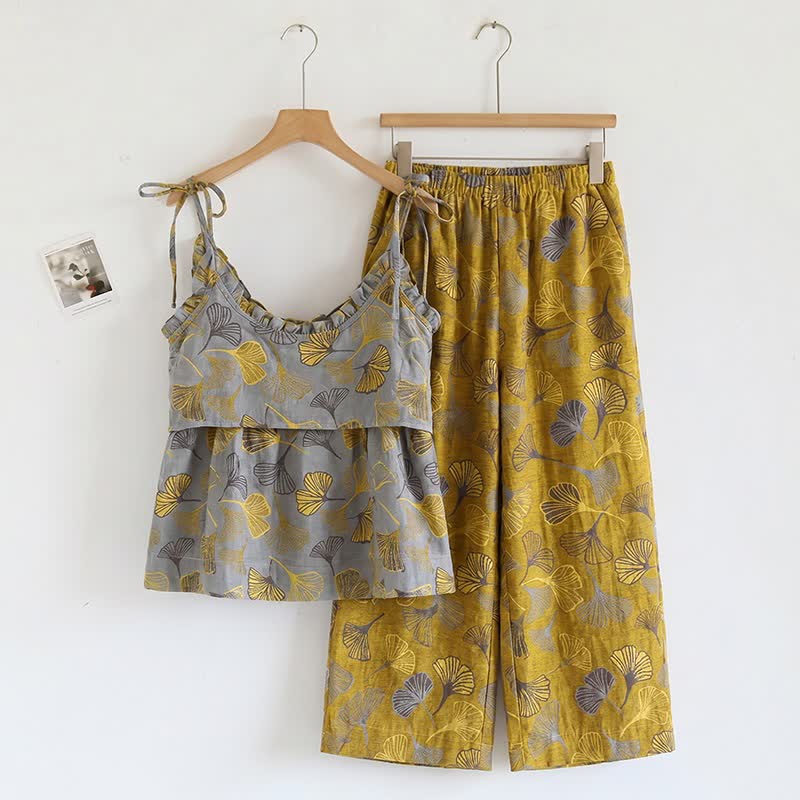 Ownkoti Ginkgo Cami Top & Pants Pajama Set - image 9