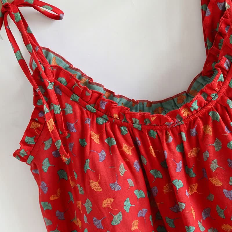 Ownkoti Ginkgo Biloba Leaf Cami Pajama Set - image 2