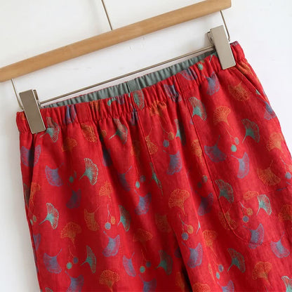 Ownkoti Ginkgo Biloba Leaf Cami Pajama Set - image 3