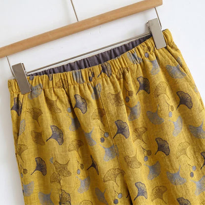 Ownkoti Ginkgo Biloba Leaf Cami Pajama Set - image 9