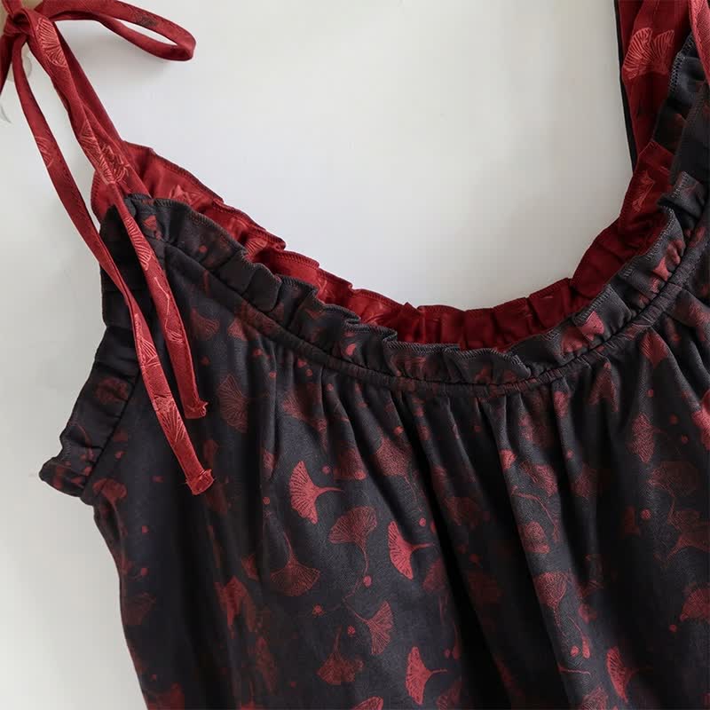 Ownkoti Ginkgo Biloba Leaf Cami Pajama Set - image 14