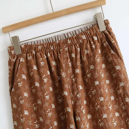 Ownkoti Ginkgo Biloba Leaf Cami Pajama Set - image 6