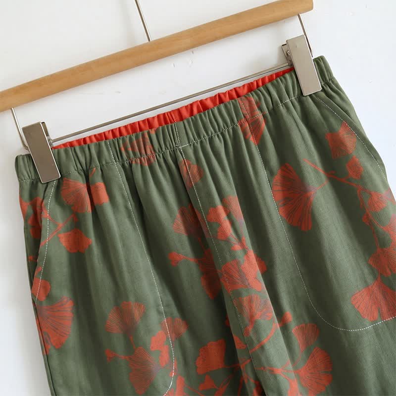 Ownkoti Elegant Ginkgo Cami Cotton Pajama Set - image 19