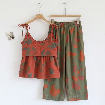 Ownkoti Elegant Ginkgo Cami Cotton Pajama Set - image 17