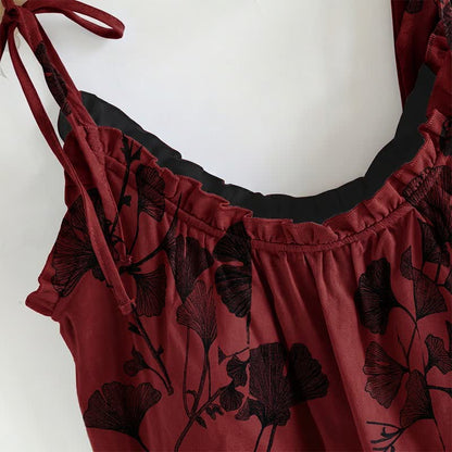 Ownkoti Elegant Ginkgo Cami Cotton Pajama Set - image 4