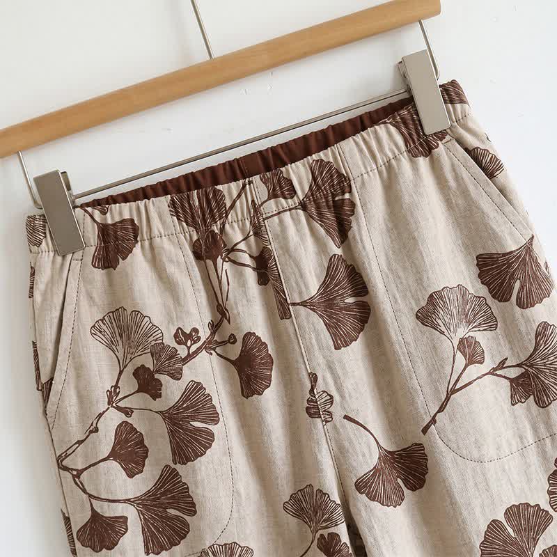Ownkoti Elegant Ginkgo Cami Cotton Pajama Set - image 8