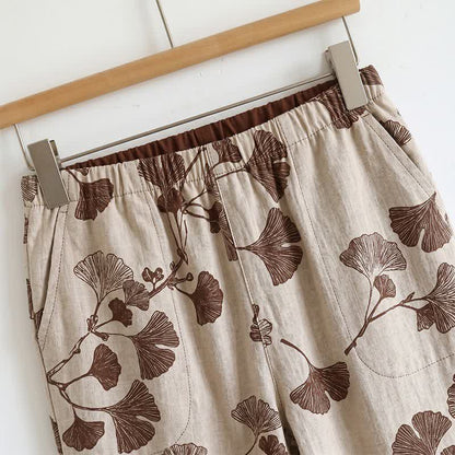 Ownkoti Elegant Ginkgo Cami Cotton Pajama Set - image 8
