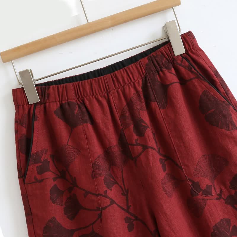 Ownkoti Elegant Ginkgo Cami Cotton Pajama Set - image 5