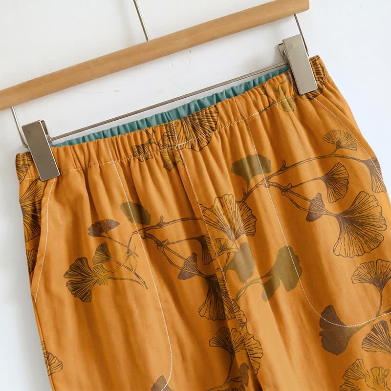 Ownkoti Elegant Ginkgo Cami Cotton Pajama Set - image 11