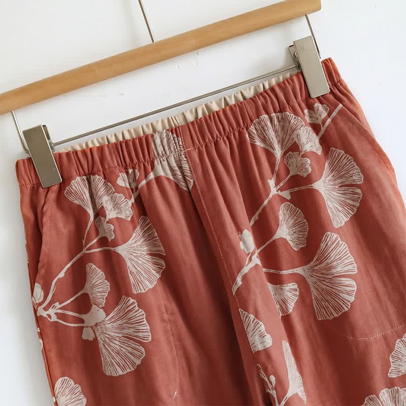 Ownkoti Elegant Ginkgo Cami Cotton Pajama Set - image 2