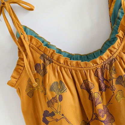 Ownkoti Elegant Ginkgo Cami Cotton Pajama Set - image 10
