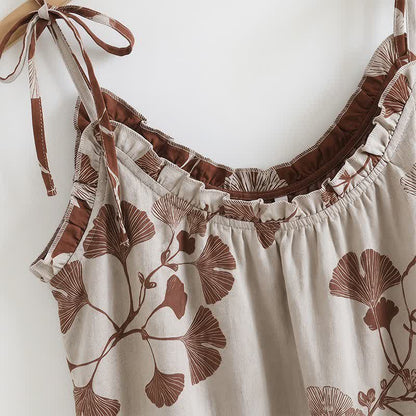 Ownkoti Elegant Ginkgo Cami Cotton Pajama Set - image 7