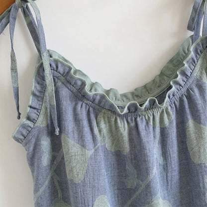 Ownkoti Ginkgo Leaf Cami Ruffled Pajama Set - image 2