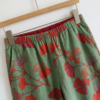 Ownkoti Ginkgo Leaf Cami Ruffled Pajama Set - image 7
