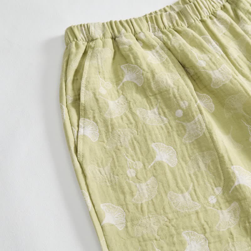 Ownkoti Fresh Ginkgo Leaf Cami Cotton Pajamas - image 8