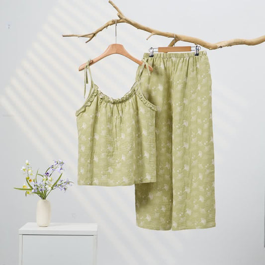 Ownkoti Fresh Ginkgo Leaf Cami Cotton Pajamas - image 0