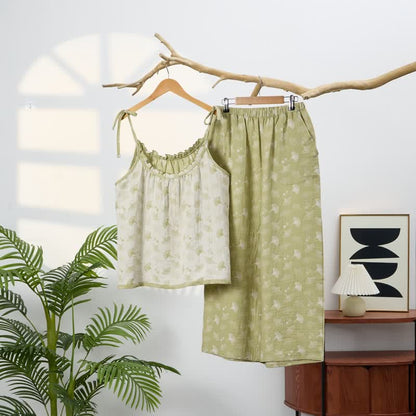 Ownkoti Fresh Ginkgo Leaf Cami Cotton Pajamas - image 4