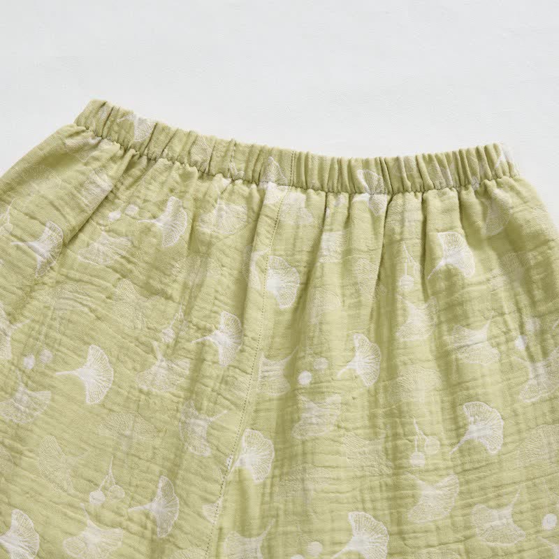 Ownkoti Fresh Ginkgo Leaf Cami Cotton Pajamas - image 7