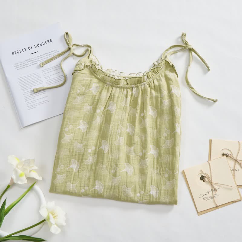 Ownkoti Fresh Ginkgo Cotton Cami Night Dress - image 1